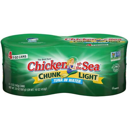 CHICKEN OF THE SEA Chicken Of The Sea Chunk Light Tuna In Water 20 oz., PK6 10048000700657